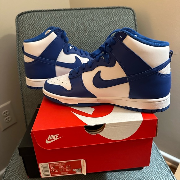 Nike Dunk Highs - Kentucky Blue (Size 10) - Picture 5 of 6